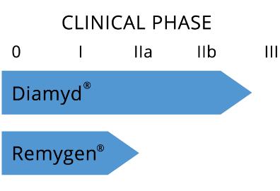 Two drugs in clinical development Diamyd and Remygen are drugs in clinical development that focus on the underlying disease mechanisms of diabetes; the dysfunction and loss of insulin-producing beta