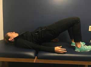 EXERCISE INTERVENTIONS FIGURE 2 A core and hip strengthening exercise for chronic low back pain Having the patient elevate the hips while keeping the back straight will engage the core and the