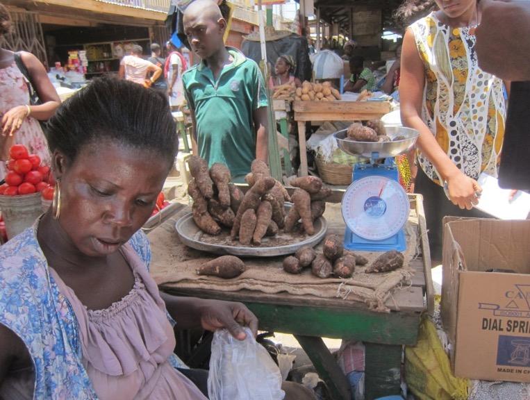 Visiting markets with Ghana Ministry of Food and Agriculture