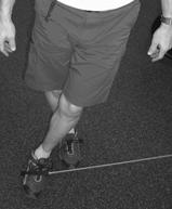 Start with leg abducted (away from centerline of body) with cord under