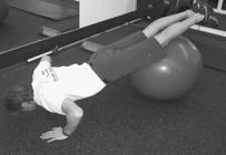 Abs, hip flexors From start position slowly lower body then push