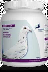 RECUP FAST Because a FAST RECOVERY is essential! Are your pigeons exhausted on arrival after the race? With RECUP FAST they will be fit again in no time!