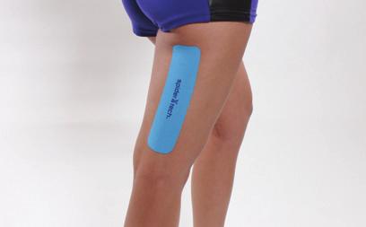 glute, with tape pointing down