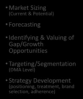 Market Sizing (Current & Potential) Forecasting Identifying & Valuing of Gap/Growth Opportunities