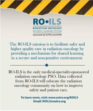 RO ILS Sponsored by the American Association of Physicists in Medicine (AAPM) and the American Society for Radiation