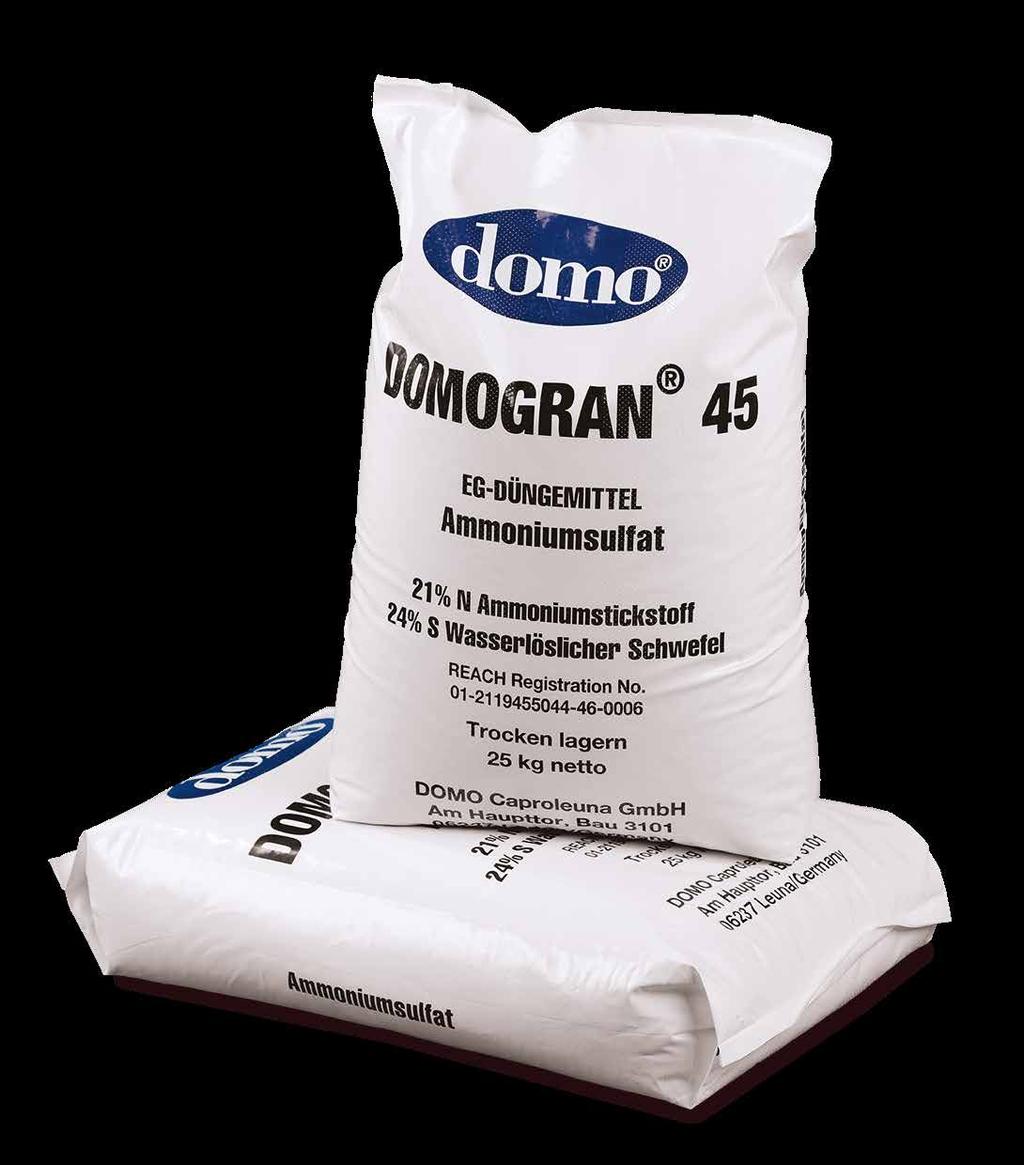 Improved Phosphate Availability Because of its acidifying effect, DOMOGRAN 45 triggers the release of sulfur-soluble calcium phosphate.