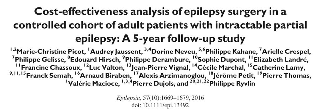 Epilepsy surgery is cost effective