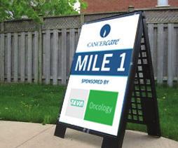 one of the the three mile markers along the 5K course Your logo included on course signage» Mile 1 sponsored by» Mile 2 sponsored by» Mile 3 sponsored by