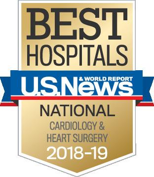 Ranked among the Top 20 programs for Cardiology & Heart Su