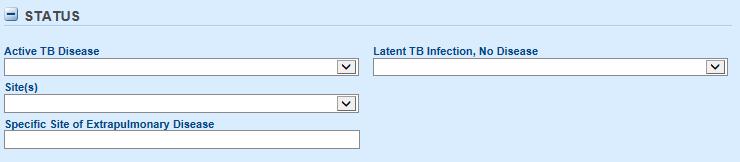 1. Status Latent TB Infection, No Disease Select one of the following: LTBI test positive (converter) LTBI test positive (reactor/not known converter) Select LTBI test positive (reactor/not known