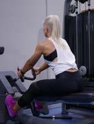 against the wall instead of the floor. SEATED CABLE ROW 1. Set the appropriate weight on the weight stack and attach a close grip bar or V-bar to the seated row machine. 2.