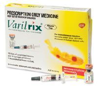 Varilrix live attenuated varicella vaccine 1 10 vials of lyophilised vaccine with 10 syringes of diluent (reconstitute) 1 dose at 15 months: 2 o Those born on or after 1 st April 2016 1 dose for