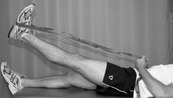 Repeat exercise 10-15 times, two to three times daily. Hamstring Stretch 1.