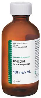 Linezolid Granules for Oral Suspension (brand-name Zyvox ) 59762-1308-1 granules/powder for oral suspension (100 mg/5 ml) 1 bottle of granules/powder for oral suspension, which yields 150 ml