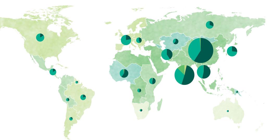 Regional distribution of hepatitis deaths WHO Global