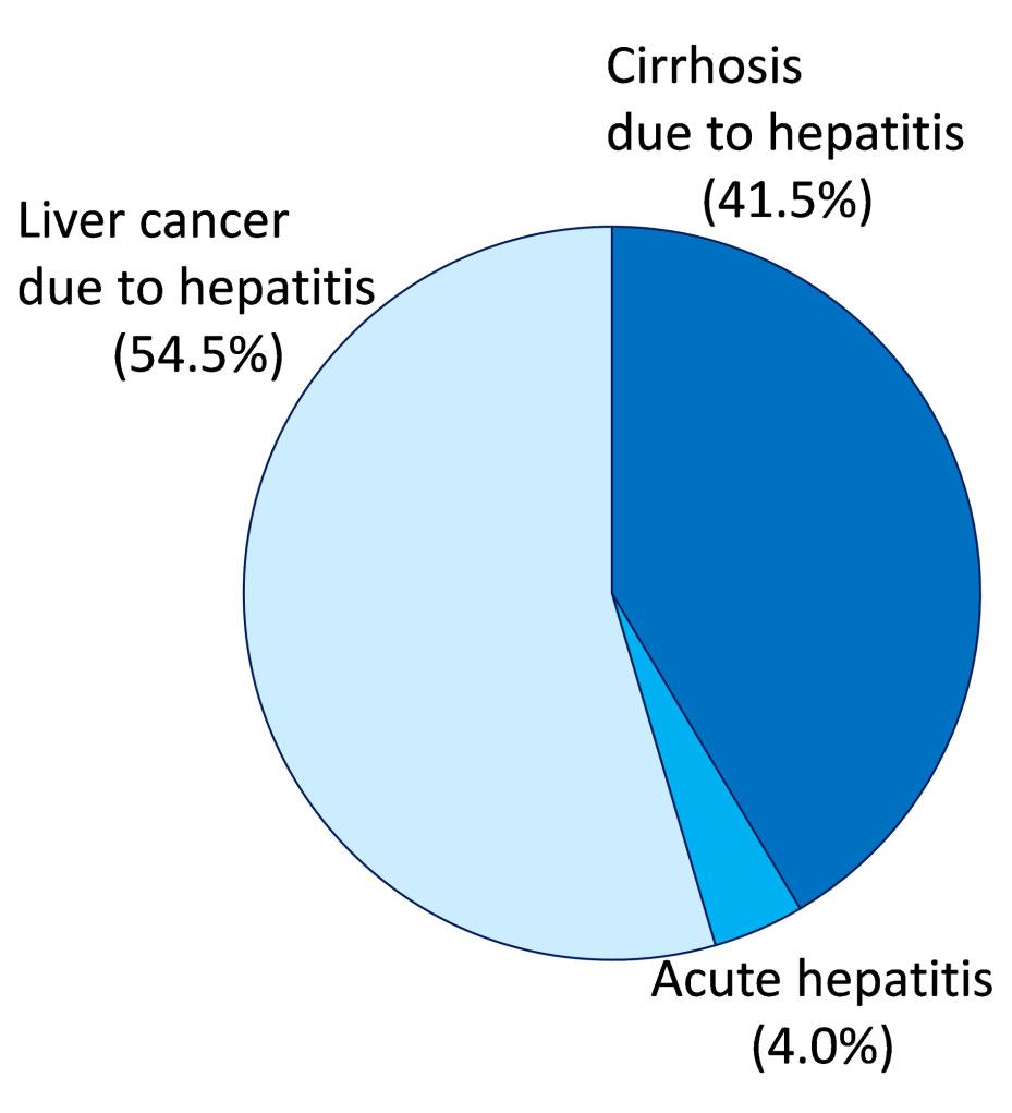 Hepatitis deaths in Liver cancer is second most common cause