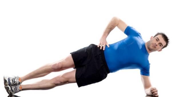 Side Planks: 3 sets of 20 seconds on both sides to start, work