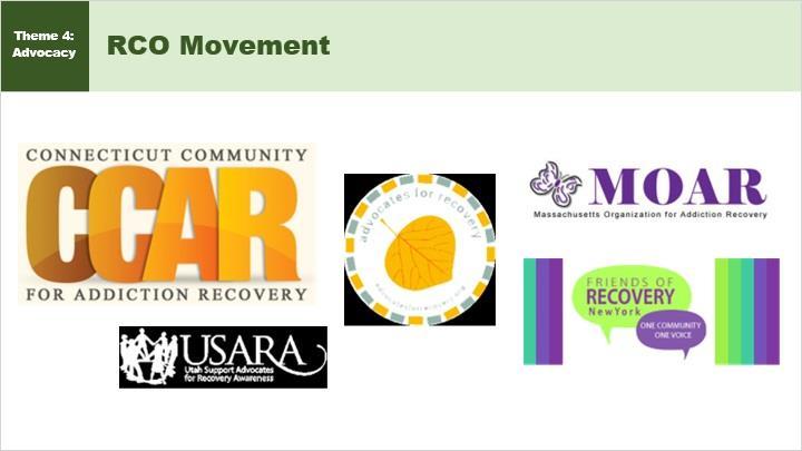 For almost 20 years, statewide and local Recovery Community Organizations (RCOs), representing people in recovery from alcohol and other drug addiction, their families, friends and allies, have
