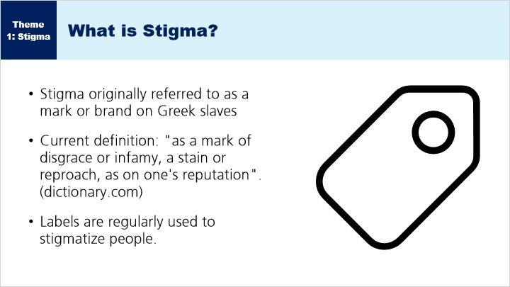 The word stigma originally referred to a mark or brand on Greek slaves that clearly separated them from free men.