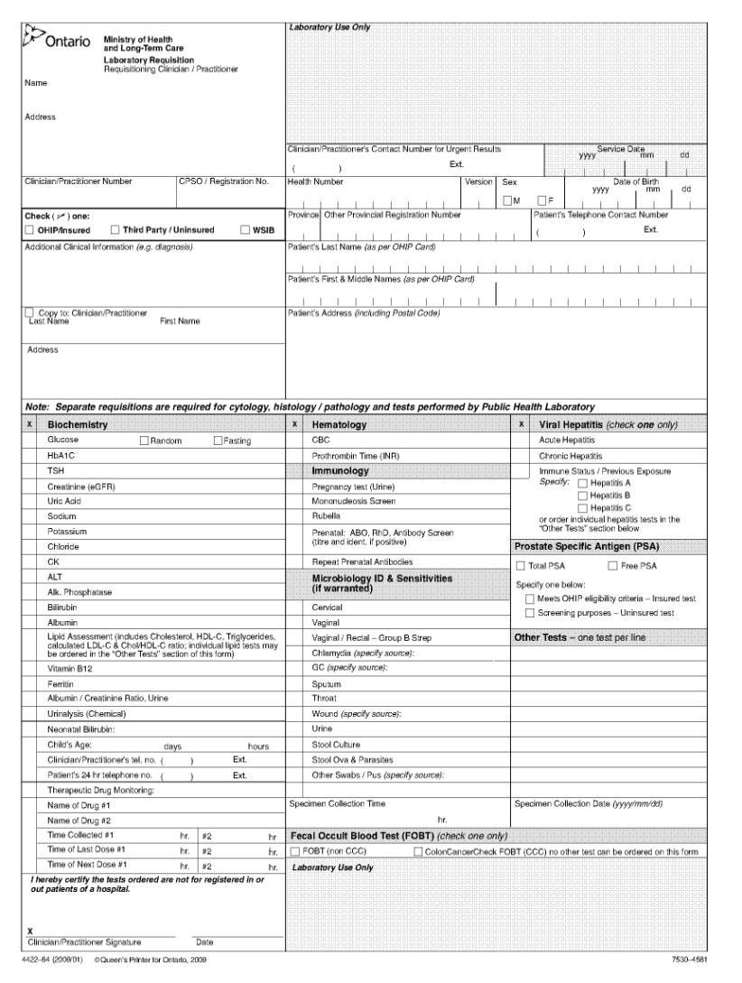 Laboratory requisitions and reports Providers name, account #, address and phone # Patients name, address, phone # Patients billing information Unique patient identifier Patients DOB & sex Source