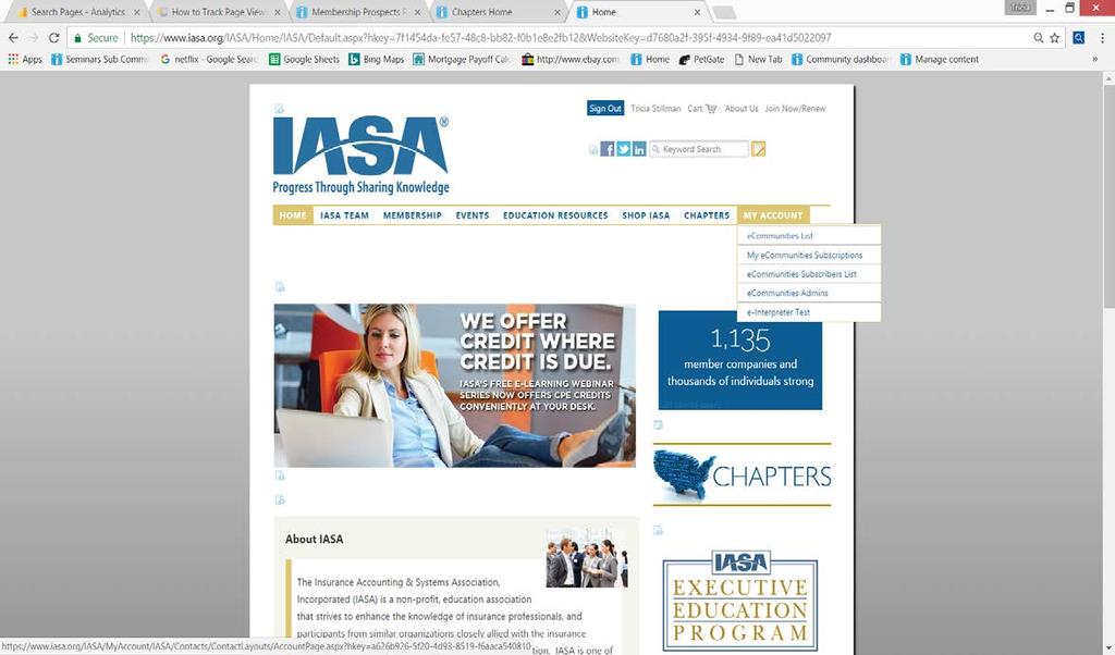 IASA National Support of Chapters ecommunities ecommunities List: List of all communities