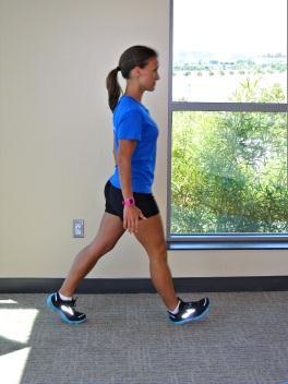 Walking Butt Kick Pulls: Take a step and then raise your heel