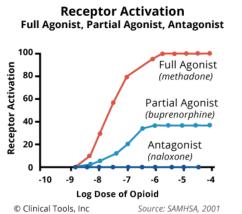 Buprenorphine and methadone Med-assisted treatment for OUD Three FDA-approved medications Buprenorphine Methadone Naltrexone Act on opioid receptors Manage withdrawal (physiologic dependence)