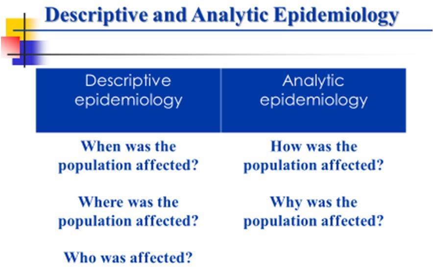 Epidemilgy and Its Rle in Public Health Epidemilgy the disease detectives wh wrk t slve public health issues Definitin-the study f the distributin and determinants f health-related states r events in