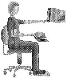 When using the keyboard or mouse, are you able to keep your arms in a comfortable position with elbows in at your sides?