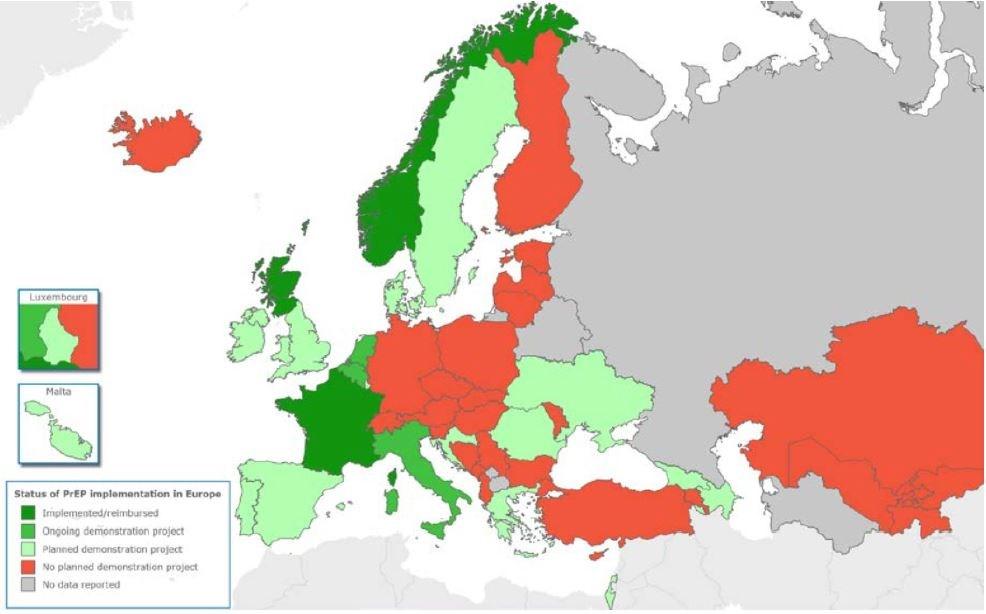 HIV PrEP implementation in Europe April 2017 http://ecdc.europa.