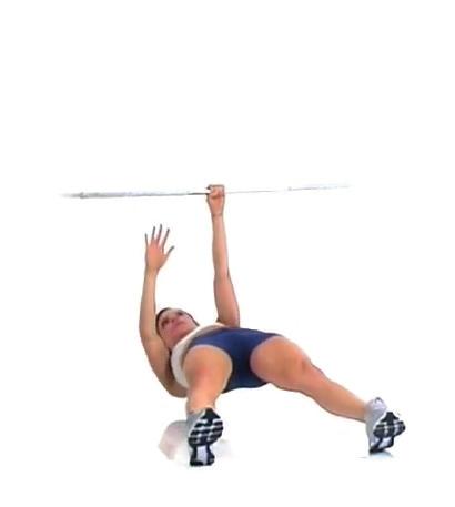 Workout Two EXERCISE 6 UNI SELF ROW 6 1. Lie on the floor holding onto a suspended straight bar with one hand and your arm straight. 2.