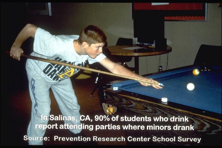 Underage Drinking In Salinas California, 90% of