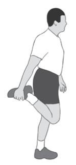 Keep both heels flat on the floor and push your hips and upper body towards the wall. Don t arch your back. Hold for 30 seconds. Repeat on the other side. Repeat the entire sequence 3 times.