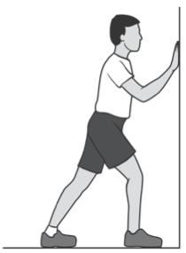heels pushed into the floor. Move your upper bady and hips towards the wall in the same motion as before. Hold for 30 seconds. Repeat on the other side. Repeat the entire sequence 3 times.