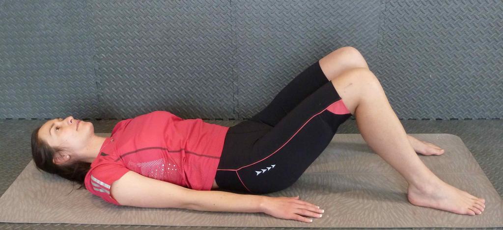 Bend knees to 90 with your arms at the side.