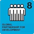 Develop a global partnership for development Global cooperation on aid, trade, debt, access to affordable essential medicines and new technologies and addressing the special needs of the least