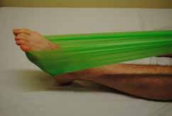 9. Plantar flexion 1. Hold a Theraband or a towel in your hands 2.