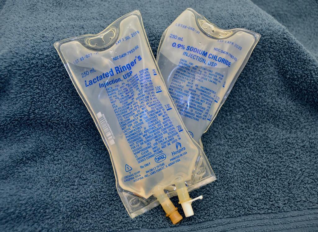 We use the catheter to give IV fluids during the dental procedure, which keeps