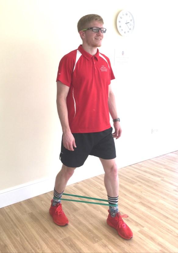 Set a distance and walk forwards, don t turn around as you can walk backwards also. Diagonal Steps hip mobility, gluteal, quadriceps and hamstring activation Combine step overs with monster walk.