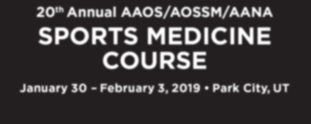 for Continuing Medical Education to provide continuing medical education (CME) for physicians. AAOS designates this live activity for 19.25 AMA PRA Category 1 Credit(s).
