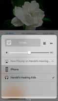 You can also stop streaming audio to your hearing aids by tapping the media player s pause button.