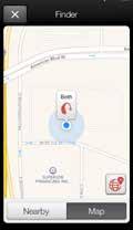 Finder If the app does not detect your hearing aids nearby, it will switch to Map view and