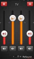 STREAMER VOLUME CONTROL Streamer device volume Independent volume control When a streamer device program is selected, you can adjust the streaming volume separately with the orange volume slider.