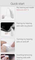 ADDITIONAL APP OPTIONS Information and inspiration for you and your hearing aids My hearing aid This section will help you get more out of your Smart Hearing aids.