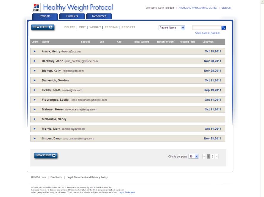 Navigating the Hill s Healthy Weight Protocol e-tool The site has three main sections.