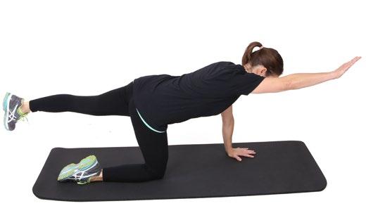 Movement: Contract your abs by pulling your pelvis towards your belly button.