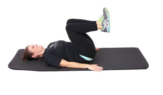 Low Ab Lift Starting Position: Flat on back, arms by your side, palms down,