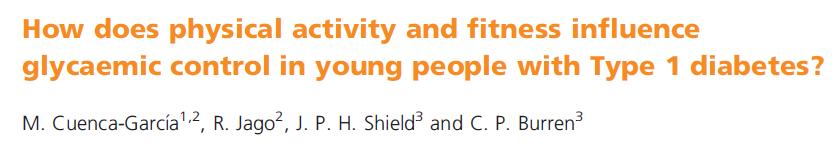 2012 UK study - 60 young people with T1DM, mean age 12.5 years, mean HbA1c 8.