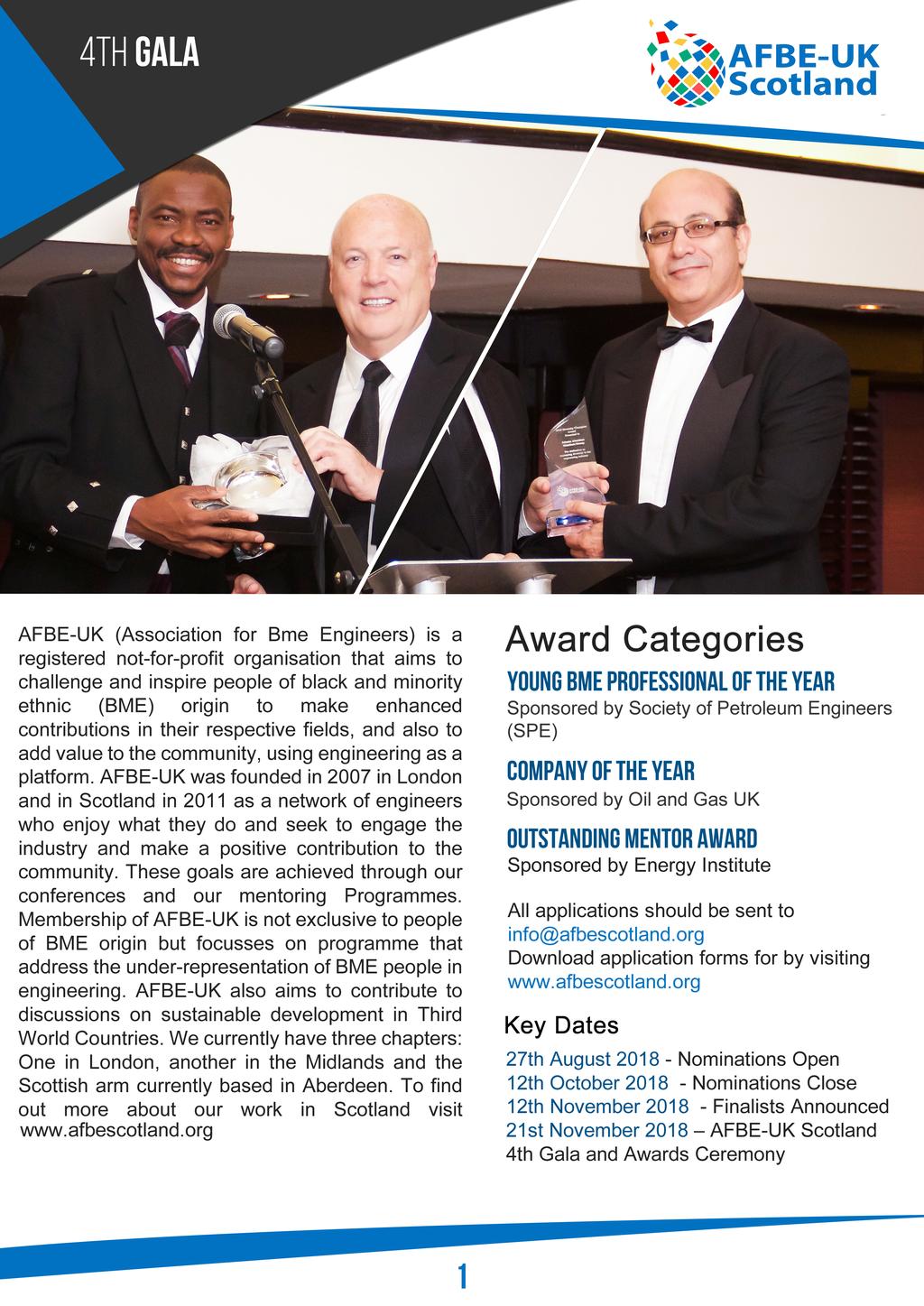 4th gala AFBE-UK (Association for Bme Engineers) is a registered not-for-profit organisation that aims to challenge and inspire people of black and minority ethnic (BME) origin to make enhanced
