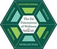 Six Dimensions of Wellness The six dimensional wellness model was originally developed by Dr, Bill Hettler, Co-Founder and President of the Board of Directors of the National Wellness Institute.